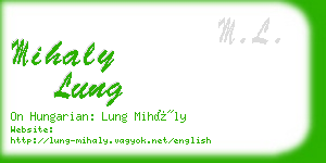 mihaly lung business card